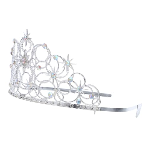 TOVINANNA Zinklegierung Sternkrone Haarreif mit Funkelnden Strasssteinen Leichter Robuster Party und Braut Accessoire für Hochzeiten Shows und Festliche Anlässe von TOVINANNA