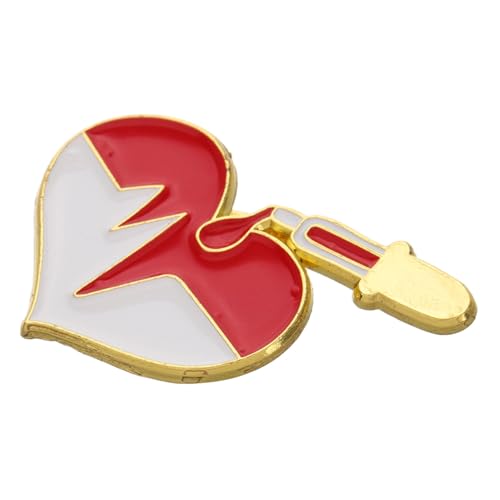 TOVINANNA Zinklegierungs Herz Brosche Herzförmige Dekorative Anstecknadel für Krankenschwestern und Ärzte Herz Pins für Kleidung Taschen und Accessoires für Medizinisches Personal von TOVINANNA