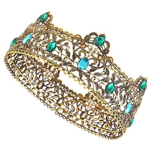 TOVINANNA Königliche Krone Für Männer Leichtes Haarschmuck-accessoire Mit Strass Für Hochzeiten Abschlussball Cosplay Und Bühnenauftritte Robuste Konstruktion Auffälliges Design Bequem von TOVINANNA