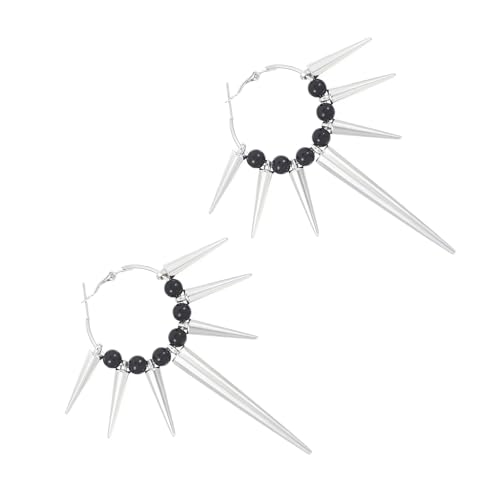 Mysterious Gothic Legierung Vier Spitze Stars/Dornen Rivet Hoop Ohrringe Schmuck Für Modebegeisterte Und Trendsetter von TOWARDSNAN