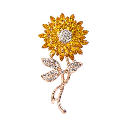 Schimmern Sunflowers Brosche Schmuck Sichern Verschluss Leichte Konstruktion Perfekt Für Outfit Verbesserung Leichter Kleidungsclip Für Frauen von TOWARDSNAN