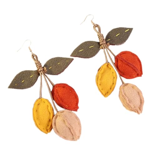 Stilvoller Dangle Ohrringe Für Frauen Große Handgemachte Stoff Sonnenblumen Designs Statement Schmuckstücke Sonnenblumen Statement Schmuck Schmuck von TOWARDSNAN