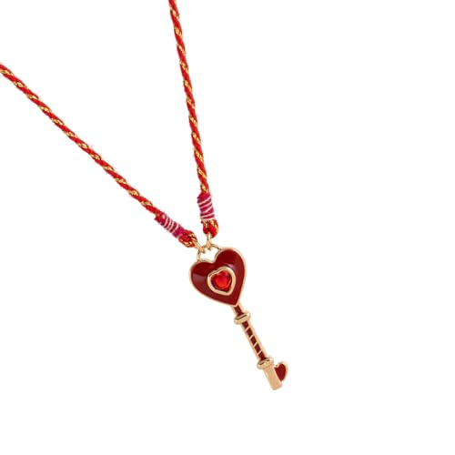 TOWARDSNAN Künstlerische Tropf Herzblatt Anhänger Halskette Symbolisiert Vergnügen Positivität Modische Schichtkette Accessoire Kupfer Trendy Dopamin Farbe Mode Halskette von TOWARDSNAN