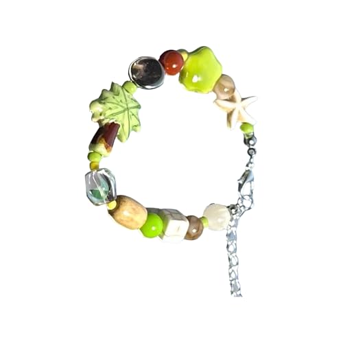 TOWARDSNAN Mehrfarbiger Verstellbarer Perlenarmband Hautfreundlicher Schmuck Trendy Accessoire Für Jugendliche Mädchen Casual Wear Handchain von TOWARDSNAN