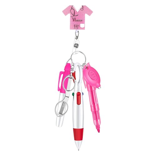 TOWARDSNAN Multi Funktionaler Pflegepenst Set Einzigartiger Krankenschwester Stift Und Abzeichenhalter Set Mit LED Schlüsselbund Für Mitarbeitergeschenke von TOWARDSNAN