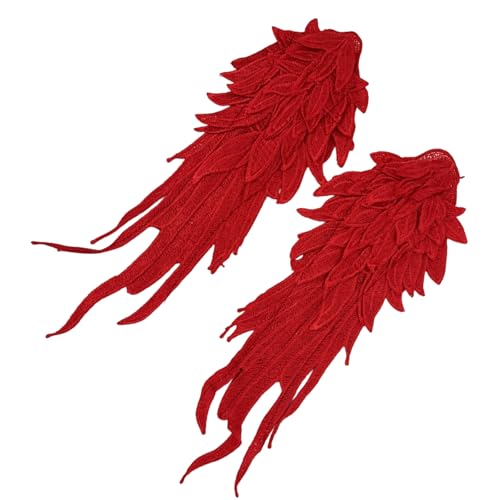 TOWARDSNAN Romantik Gefiederte Stoff Haarclip Für Modische Rote Pfirsichsticke Gothic Styles Haarzubehör Für Frauen von TOWARDSNAN