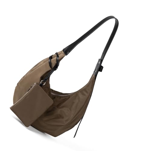 TOWARDSNAN Stilvolle Feste Farbe Nylon Crossbody Bag Leichte Achselgrundstück Mit Mehreren Taschen Frauen Täglich Essentiell Modische Unterarm von TOWARDSNAN