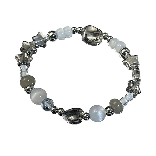 TOWARDSNAN Stilvolles Kristallstern Perlenarmband Cool Sterns Armband Süßer Look Handchain Party Geschenk Frauen Männer Paar von TOWARDSNAN
