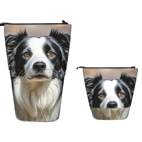 TOXOCMDKLE Federmäppchen, großes Fassungsvermögen, Teleskop-Federmäppchen, Opossum und Rosen, Stifthalter, Pop-Up-Schreibwarenetui, einziehbar, stehend, Bleistifttasche, Make-up-Kosmetiktasche für von TOXOCMDKLE