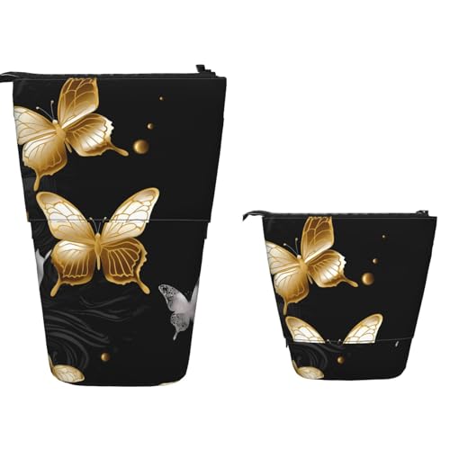 TOXOCMDKLE Federmäppchen mit großem Fassungsvermögen, Teleskop-Federtasche, Fantasie-Piratenschiff, Stifthalter, Pop-Up-Schreibwarenetui, einziehbare Stehstifte, Make-up-Kosmetiktasche für Bürobedarf von TOXOCMDKLE