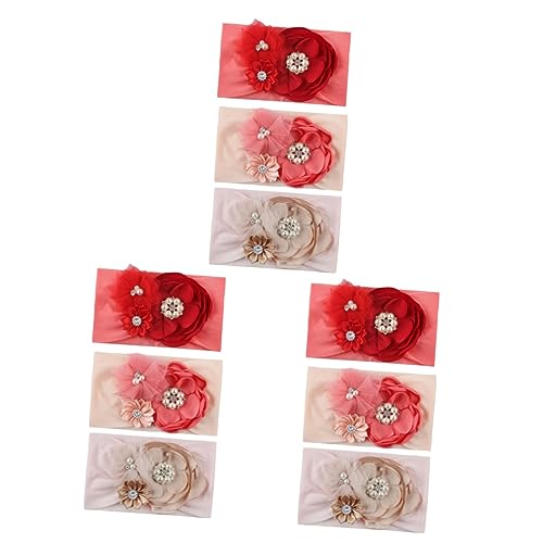 9 Stk Haarschmuck für Babys neugeborene geknotete stirnbänder Haarstirnbänder Baby elastischer Turban Stirnband Requisiten für Babyfotos baby haarband Seite brennen Kopfbedeckung von TOYANDONA