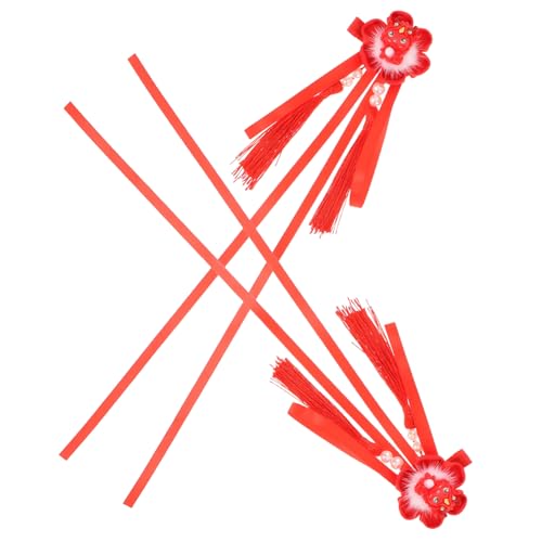 TOYANDONA 1paar Haarklammern Mit Drachen Und Quasten Chinesische Neujahrshaarspangen Haaraccessoires Für Verschiedene Anlässe Und Outfits von TOYANDONA