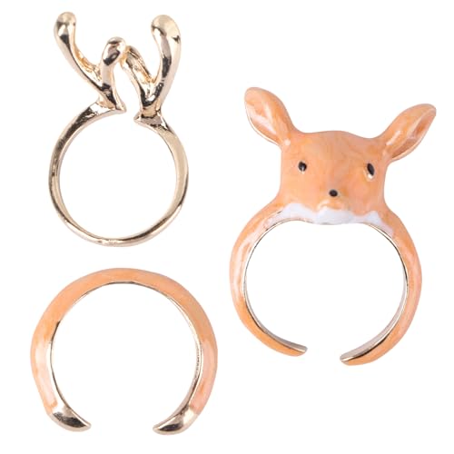 TOYANDONA 1 Satz 3 Stück Elchring Retro -Ringe Tiere Ringe Weihnachtsgeschenk Weihnachtsringe Legierung TOYANDONA 1 Satz 3 Stück Elchring Retro -Ringe Tiere Ringe Weihnachtsgeschenk Weihnachtsringe Legierung von TOYANDONA
