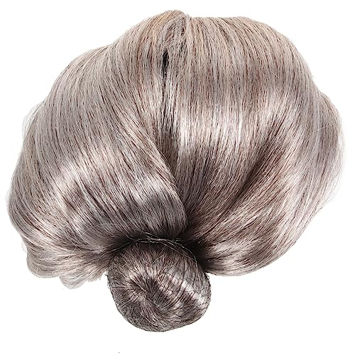 TOYANDONA Perücke Für Alte Damen Mit Brille Und Halskette Cosplay-requisiten Für Party-accessoires Bühnenkostümzubehör von TOYANDONA