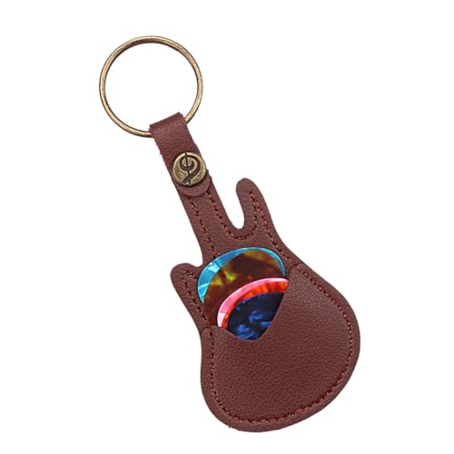 TOYANDONA 1 Satz Tasche Für Gitarrenpicks Gitarrenhalter Aus Leder Schlüsselbundhalter Gitarren-daumenpicks Koffer Für Gitarrenplektren Gitarren-Pick-Organizer Einzigartig Gitarrenständer Pu von TOYANDONA