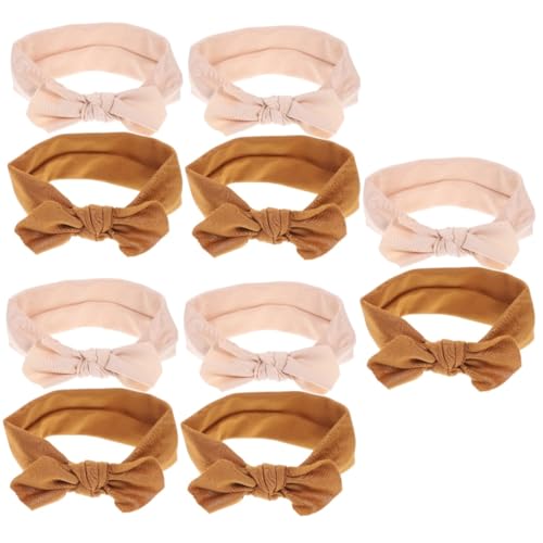 TOYANDONA 10 Schleife Stirnband Mädchen beugen Stirnbänder Babymützen 6-12 Monate kinder haarschmuck hair accessories for girls neugeborene hüte elastische Haargummis für Babys gemütlich von TOYANDONA