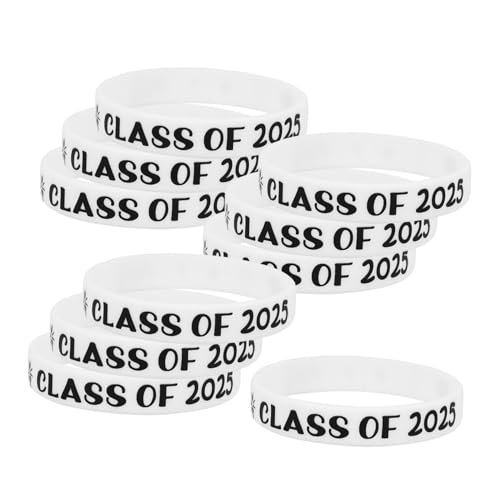 TOYANDONA 10 Stück Graduation Silikonarmbänder Class Of Weiche Strapazierfähige Abschlussarmbänder für Partys Kindergarten Universität Graduation Wristbands für Feierlichkeiten von TOYANDONA