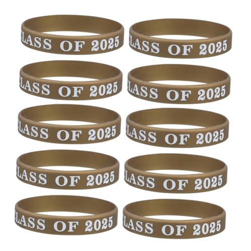 TOYANDONA 10 Stück Teiliges Silikonarmband zur Graduierung Gummiarmbänder für Männer Frauen und Teenager Bequeme Langlebige Motivationsarmbänder für Events und Partys von TOYANDONA