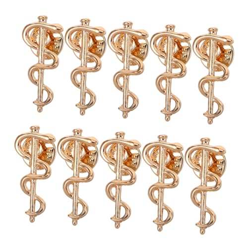 TOYANDONA 10 Stück Teiliges Snake Brooches für Arzt und Krankenschwester Stilvolle Anstecknadeln Symbol für Pflege für Gesundheitsberufe Langlebig und Leicht Geeignet für Jacken und Taschen von TOYANDONA