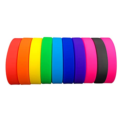 TOYANDONA 100stücke Einfarbiges Silikonarmband Blanko Stretch Gummiarmbänder Partygeschenke Für Junge Mädchen Und Erwachsene Flexible Und Hautfreundliche Armbänder Aus Hochwertigem von TOYANDONA