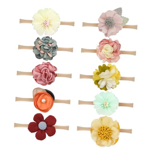 TOYANDONA 10St kopfschmuck kleines Mädchen Stirnband Gummiband Kopfbedeckung Baby Blumen von TOYANDONA