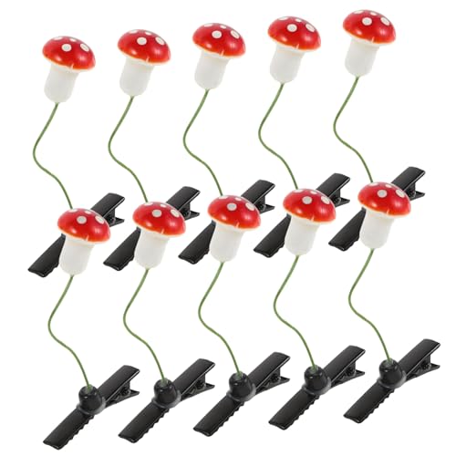 TOYANDONA 10stücke Mushroom Haarklammern Teiliges Aus Süßen Pilz-haarspangen Für Mädchen Und Frauen Rutschfeste Haarschmuck-accessoires Für Partys Und Besondere Anlässe von TOYANDONA