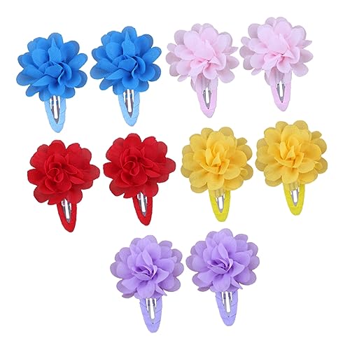 TOYANDONA 10st Haarschmuck Für Kinder Haarschmuck Für Frauen Haarschmuck Mit Blumen Haarnadel Für Mädchen Schöne Haaraccessoires Haarspangen Für Damen Chiffon-haarnadel Mini Ausgabekarte von TOYANDONA