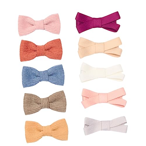 TOYANDONA Haarschmuck 10st Schleife Haarnadel Farbige Haarschleifen Bowknot-haarschmuck Schleifen Haarnadel Schleifen Bowknot- Schmücken Kind Bettwäsche Aus Baumwolle Krawatte von TOYANDONA