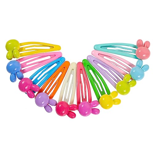 TOYANDONA 10stücke Hase Knitterfreie Haarspangen Haarspangen Mit Druckknöpfen Für Junge Mädchen Kleinkinder Mädchen Make-up-clips Haar-accessoires Für Und Junge von TOYANDONA