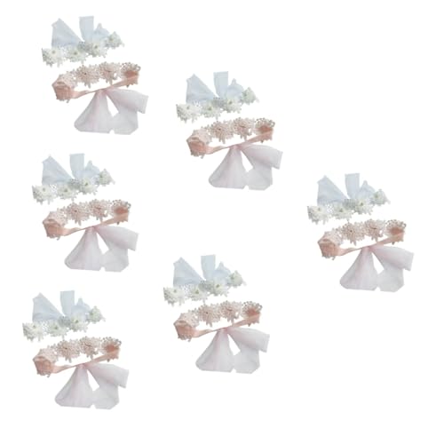 TOYANDONA 12 Stk Spitzenstirnband Blumenstirnbänder Baby-Mädchen-Stirnband baby stirnbänder Haarschmuck Tiara Boutique-Stirnbänder Spitzenperlen-Stirnbänder Kopfbedeckung fünf Blumen von TOYANDONA