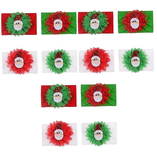 TOYANDONA 12 Stk Stirnband Für Kinder Weihnachten Babykopftuch Babyweihnachtshaar Kopfbedeckungen Für Die Babyparty Baby-weihnachts-stirnbänder Babystrumpf Combo-platte Nylon Erdfarben von TOYANDONA