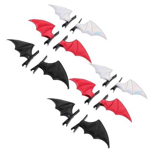 TOYANDONA 12stücke Fledermaus-haarspangen Aus Pu-leder Clips Für Damen Dekorative Haarspangen Haarnadeln Für Dickes Haar Accessoires Für Cosplay-partys Und Alltagskleidung von TOYANDONA