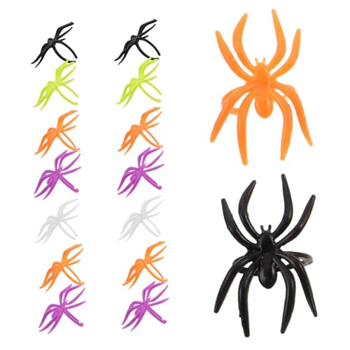 TOYANDONA 120 Stück Bunte Kunststoff Halloween Schmuckstücke Mini Tier Party Mitgebsel Cupcake Deko für Gruselige Feiern Geschenkbeutel Füller von TOYANDONA