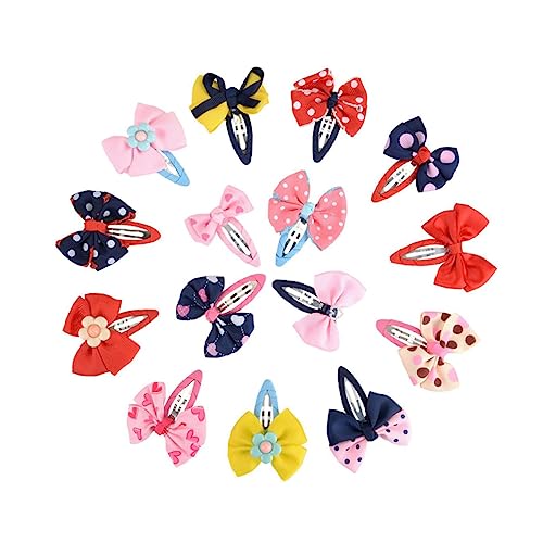TOYANDONA 12 Stück Haarschleifen Für Jungen Und Mädchen Krokodilklemmen Haarspangen Schleifen Haarschmuck Für Mädchen Haarspangen Modische Kopfbedeckungen Zufälliger Stil von TOYANDONA