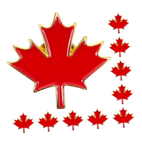 TOYANDONA 12stücke Teiliges Ahornblatt Broschen Set Rote Ahornblatt Anstecknadeln Für Frauen Elegante Broschen Für Kleidung Und Schals Stilvolle Herbstmode Accessoires Leicht Und von TOYANDONA