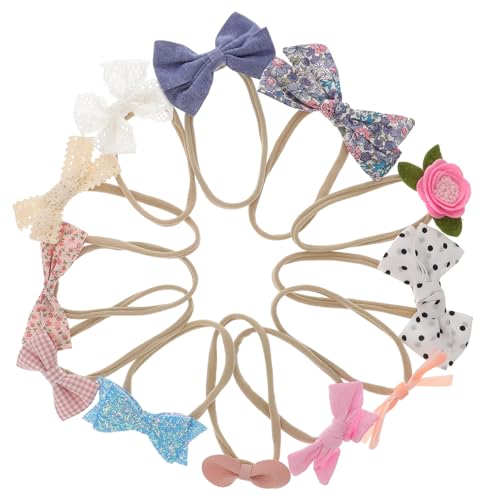 TOYANDONA 12stücke Teiliges Haarband Mit Schleife Bequeme Und Elastische Kopfbedeckung Für Neugeborene Und Kleinkinder Für Fotoshootings Und Babypartys von TOYANDONA