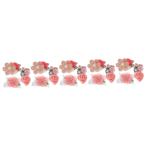 TOYANDONA 15 Stk Haarspange Kinder Dekor Haarbänder Für Babys Weihnachtsgeschenke Haarschmuck Für Damen Rosengeschenke Blumen-haarspangen Kleinkind Schleife Blumenclip Mädchen von TOYANDONA