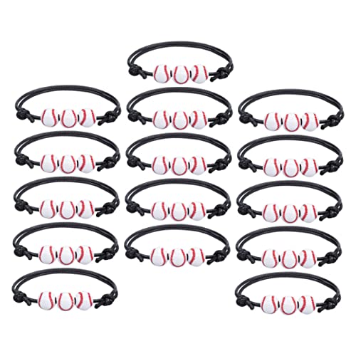 TOYANDONA 15stücke Baseballkugelarmband Sportarmband Für Frauen Baseball-armband Erinnerungsgeschenk Armband-dekor Baseball-armband Baseball-armbänder Baseballarmbänder von TOYANDONA