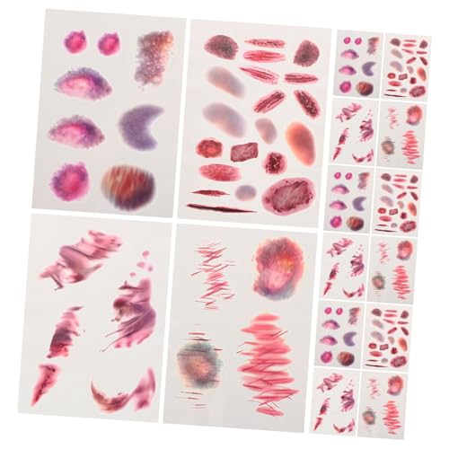 TOYANDONA 16 Blatt Realistische Fake Narben Tattoos Temporäre Horror Wundaufkleber für Gesicht und Körper Einfach Anzubringende Halloween Cosplay Leichte Zombie Makeup Sticker für Party und von TOYANDONA