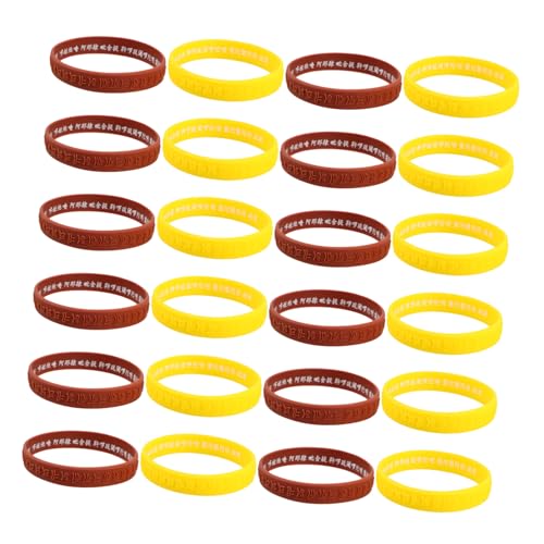 TOYANDONA 16stücke Silikonarmbänder Elastisch Mit Sanskrit-muster Für Sport Und Veranstaltungen Flexibles Armband in Roter Farbe Für Partygeschenke Und Geburtstagsarmband von TOYANDONA