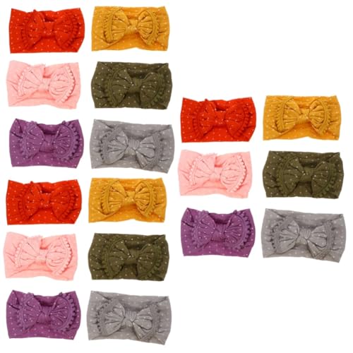 TOYANDONA 18 Stk Schleife Stirnband Schleifen Für Mädchen Schlichtes Stirnband Weiche Turban-kopftücher 0-3 Monate Gestricktes Haarband Kreuzkopfwicklungen Mehrschichtig Nylon Krawatte Baby von TOYANDONA