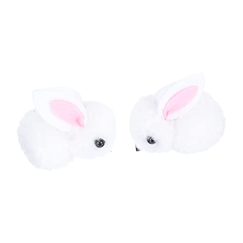 TOYANDONA Schöne Hasen Haarnadel Plüsch Haarspange Junge Mädchen Haarschmuck Entzückende Haarspange Plüsch Haarnadel Party Kopfschmuck von TOYANDONA