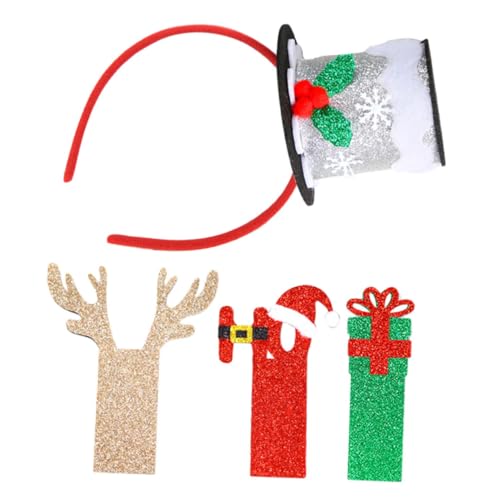 TOYANDONA 1satz Titel Weihnachts-stirnband Mit Mini-hut Anpassbares Kopfaccessoire Für Cosplay Und Festlichkeiten Inkl Austauschbarer Karten Für Neujahrsfeiern Und Weihnachtsfeiern von TOYANDONA