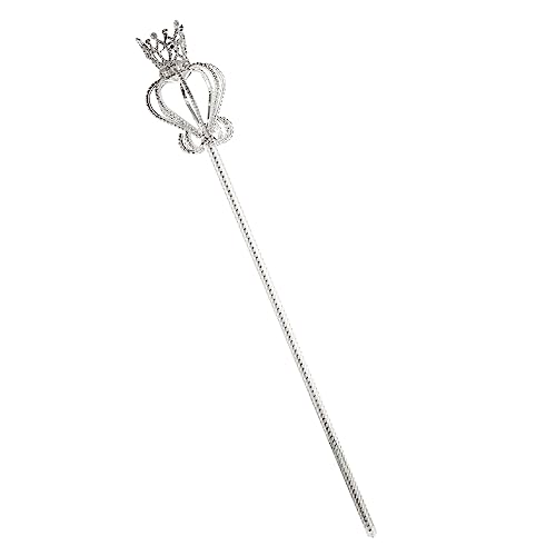 TOYANDONA 1stück Glitzernder Scepter Für Junge Mädchen Silbern Für Halloween Cosplay Und Partys Lustiges Accessoire Für Mädchen Um Sich Wie Eine Prinzessin Zu Fühlen von TOYANDONA