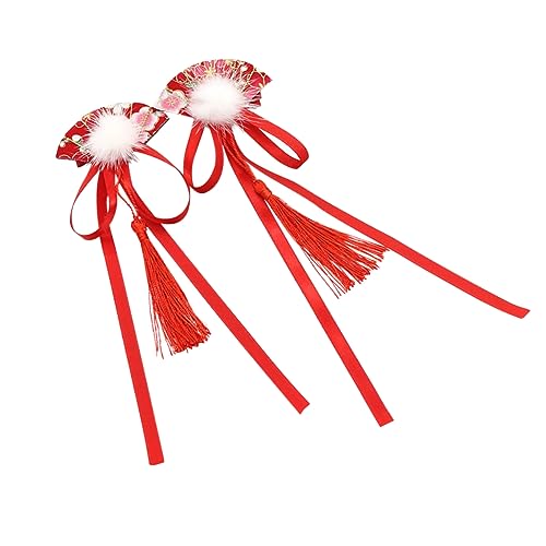 TOYANDONA 2 Paar Haarnadel für Kinder Kopfschmuck Bowknot-Haarspangen die chinesen elegant haarschmuck Haarklammer kreative Haarspangen Haar Klammern Jahrgang Kopfbedeckung Stirnband Frau von TOYANDONA