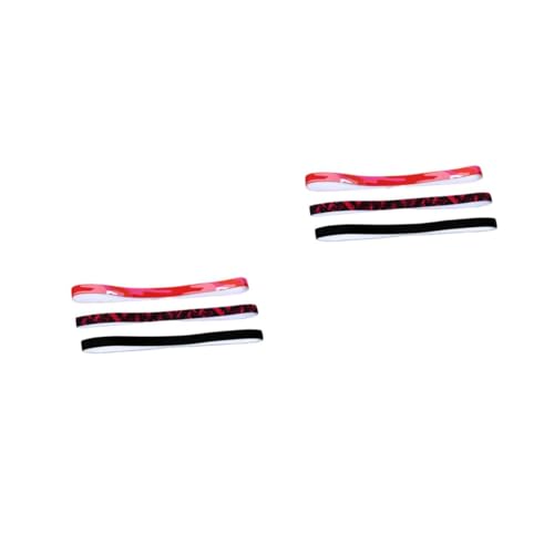 TOYANDONA 2 Sätze Fitness Haarband Rutschfeste Atmungsaktive Stirnbänder Für Yoga Sport Und Fitness Schweißabsorbierend Rot Gestreift Und Camouflage Rot Für Täglichen Gebrauch 3 Stücke * 2 von TOYANDONA