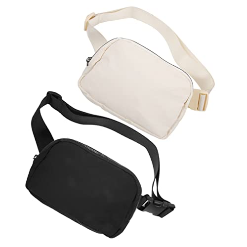 TOYANDONA 2stücke Gürteltasche Für Herren Damen Reise-Bauchtasche Verstellbar Kleine Hüfttasche Outdoor Für Wandern Laufen Mit Glatten Reißverschlüssen von TOYANDONA