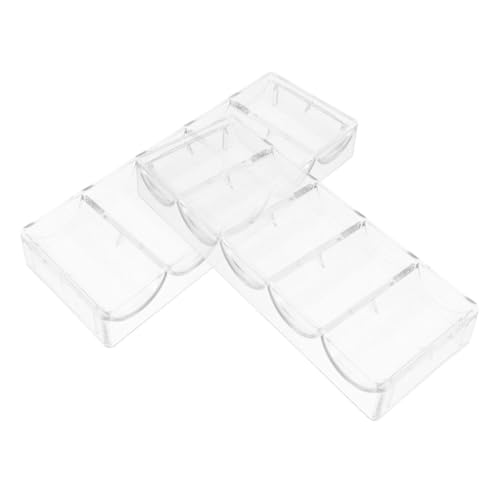 TOYANDONA 2stücke Transparente Poker Chip Box Chips Organizer Mit Multi-Fach Design Für Aufbewahren Und Schnellen Zugriff Für Pokerabende Und Partys von TOYANDONA