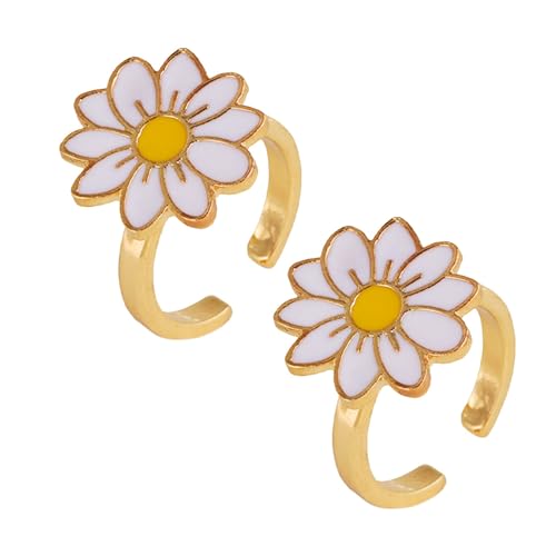 TOYANDONA 2 Stück Fidget Ring Drehbarer Stressabbau Ring für Angst und Beruhigung Leichtes Komfortables Design für Erwachsene Kompakt und Einfach zu Tragen von TOYANDONA
