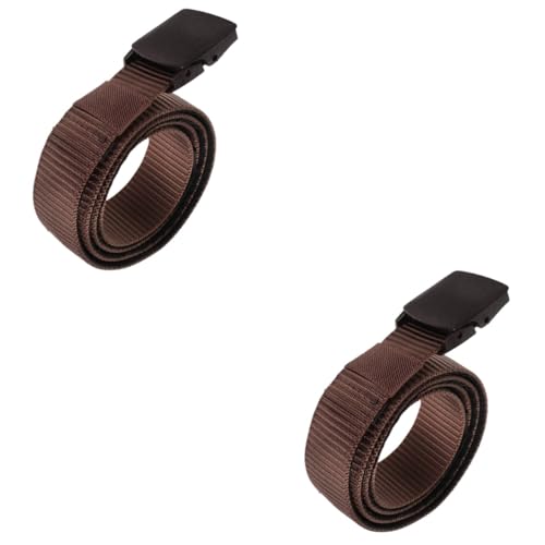 TOYANDONA 2 Stück Gürtel Plus Beutel Kasse Tasche Schlüssel versteckt verstecken Reisebund Geld Taille Reisezubehör für Frauen Segeltuch Kaffee von TOYANDONA
